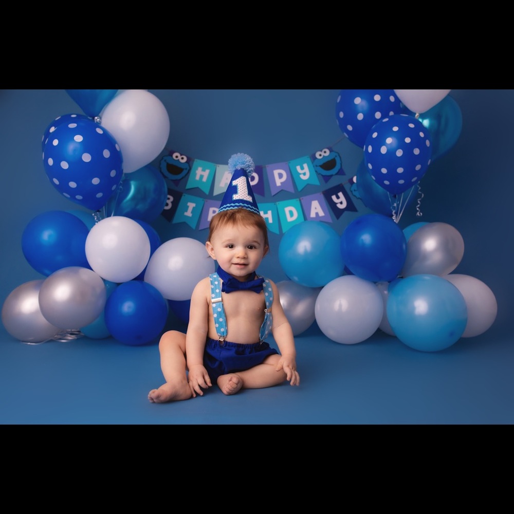 Cookie Monster themed cake smash items